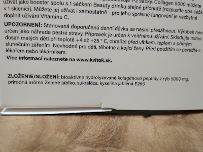 kvitok Collagen 5000 (Beauty drink booster) zelené jablko zloženie