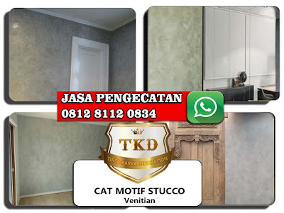 HARGA JASA CAT MOTIF STUCCO 