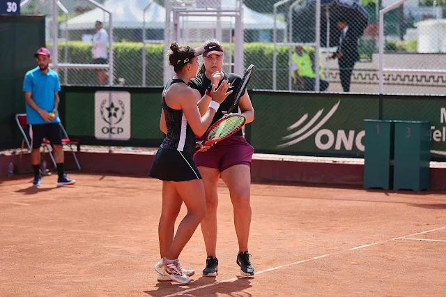 Ingrid e Marozava durante uma partida em Rabat