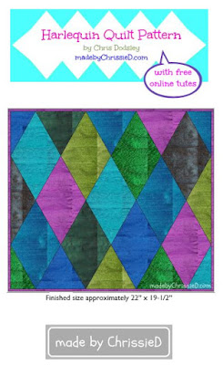 Harlequin Quilt Pattern by www.madebyChrissieD.com