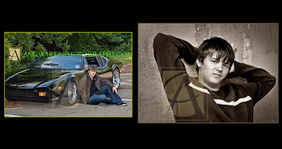 Plano High School senior portrait of boy with his Pantera sports car and casual outdoor guy pose