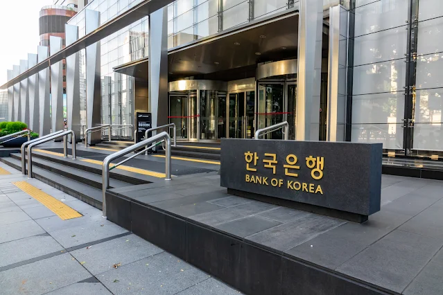 Cover Image Attribute: The file photo of Bank of Korea's Building Entrance, Seoul, South Korea