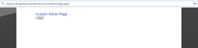 admin, adminpage, custom admin page, Sitecore, 
