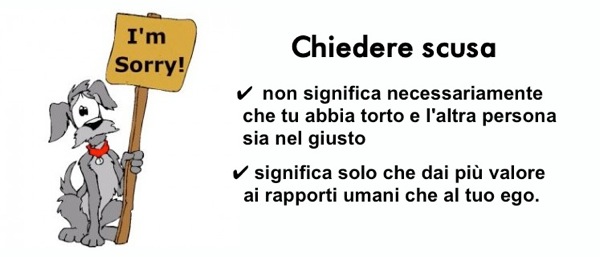 chiedere scusa