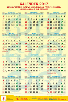 Template Kalender  2020 Full Hari Libur Kalender  Jawa  