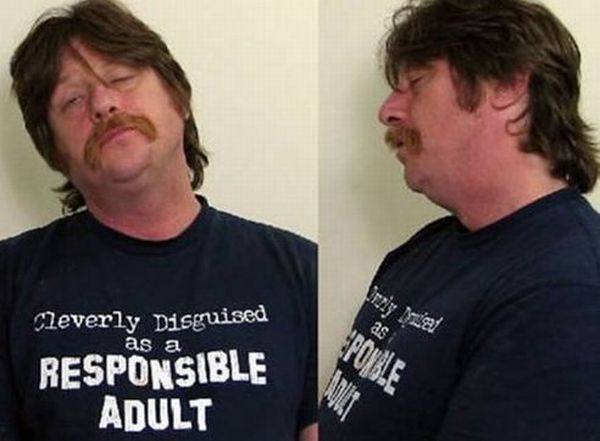 People Wearing Funny T-Shirts in Mug Shots