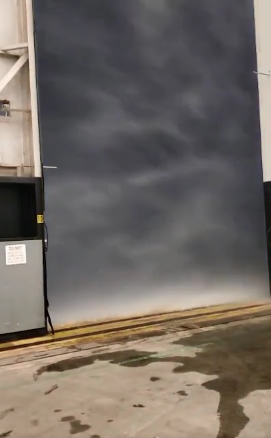 alabama, rain storm, rainstorm, july 2021, scary, scary mother nature, factory door, united states, usa, rain, weather, video, viral