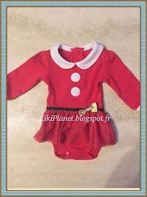 Robe de Noël pour Kiki ou monchhichi, kiki le vrai, costumes, déguisement, noêl, santaclaus