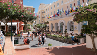 Beautiful Streets of Capri Town Italy