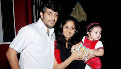 actor ajith salini and baby anoushka