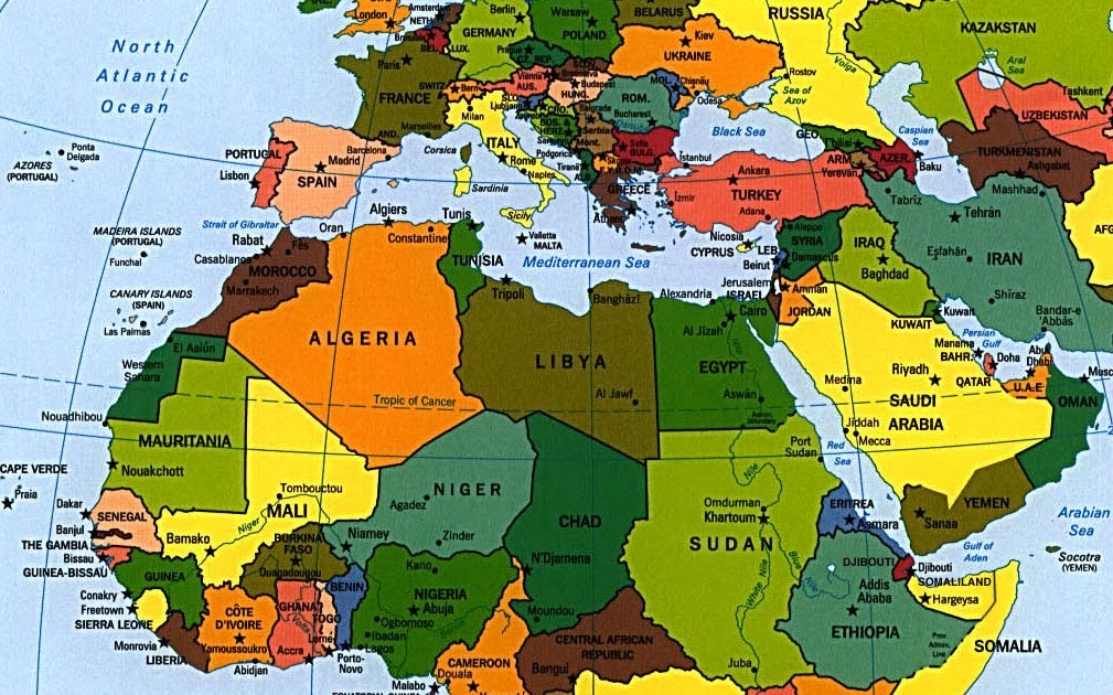 Afrique Carte Monde Avec Pays | Carte du Monde Avec Pays