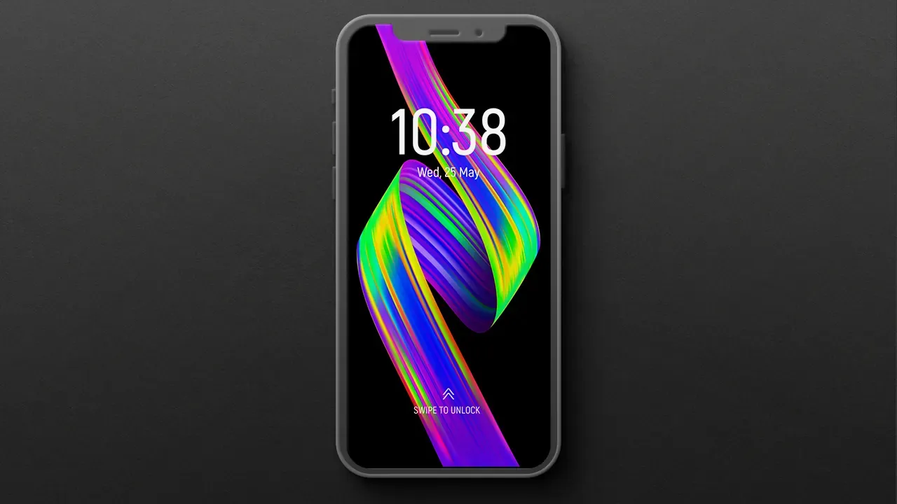 Black OLED colorful background wallpaper 4k for ios iphone and android.