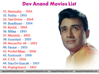 dev anand movies name 31 to 45