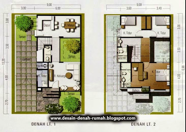 Denah Rumah Semi Studio Musik Minimalis dan Modern