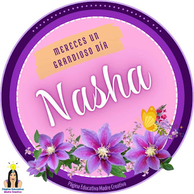 Pin con Nombre Nasha para imprimir