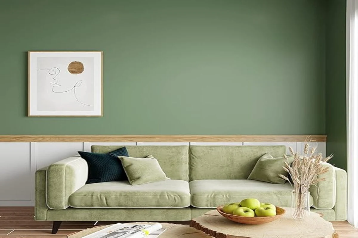 sage green wallpaper solid