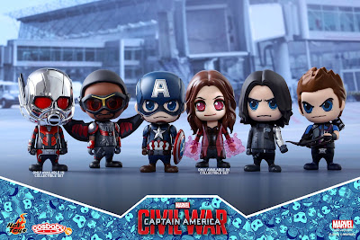 Captain America: Civil War Cosbaby Vinyl Figure Series by Hot Toys – Team Captain America Set