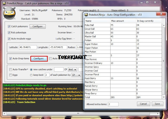 Update PokeBot Ninja V53: Bot Pokémon GO Terbaru Untuk PC/Laptop (Work September)