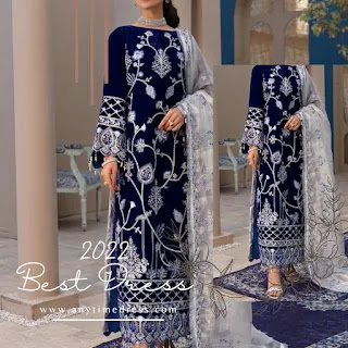 Pakistani Velvet Dresses 2022