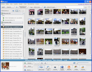 Imagen de ejemplo de Picasa en funcionamiento