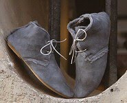 Anniel boots en peau retournee grises