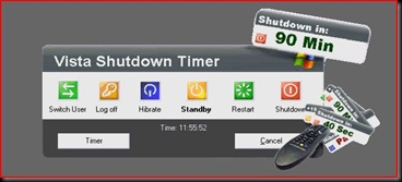 vista shutdown timer