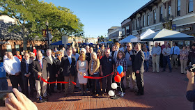 Senator Spilka joined many with many to celebrate the ribbon cutting to open the newly renovated downtown Franklin