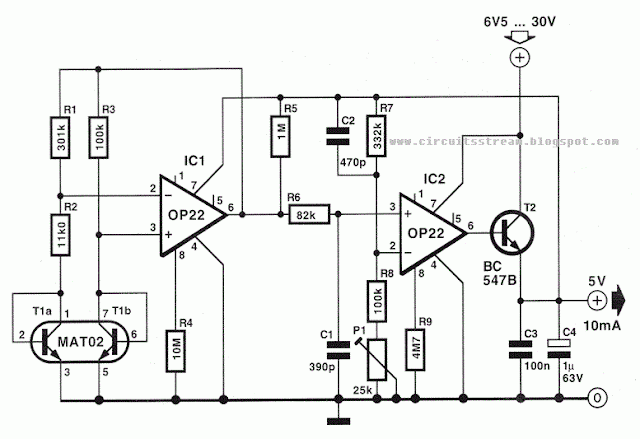 Low Power Consumption 5V Regulator Circuit Diagram