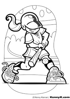 kids coloring pages,baseball kids coloring pages