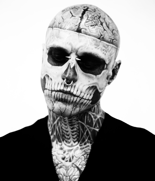 most tattooed man. say “homeless tattooed man