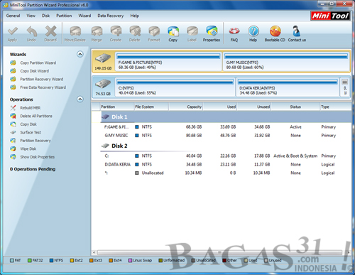 MiniTool Partition Wizard Professional Edition 6.0 