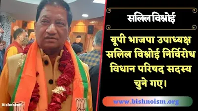 यूपी भाजपा उपाध्यक्ष सलिल विश्नोई निर्विरोध विधान परिषद सदस्य चुने गए