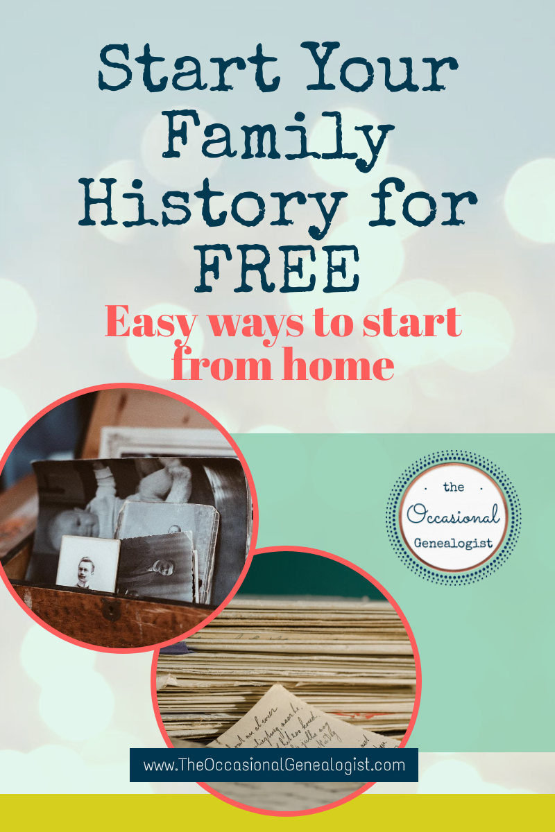 Start Your Family History for Free | The Occasional Genealogist