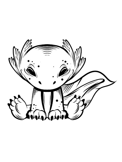 Free Printable Axolotl Coloring Pages PDF