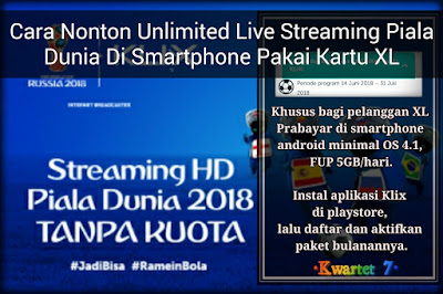 Nonton Live Streaming Unlimited Pakai Kartu XL Di Aplikasi Klix