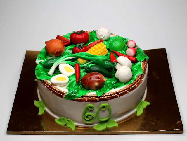 Birthday Cake with Vegetables