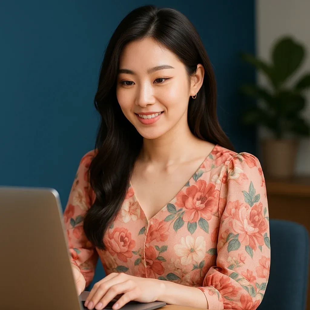 Node.js 인증 시스템을 설정 중인 세련된 20대 여성의 고화질 썸네일 이미지