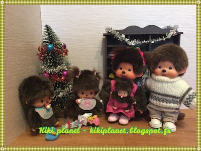 contes de noël, monchhichi, kiki, kiki le vrai, bebichhichi, père noël, rennes, traineau