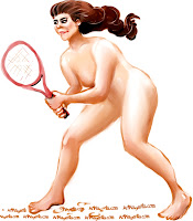 The tennis player from Nice is a figure drawing by Artmagenta