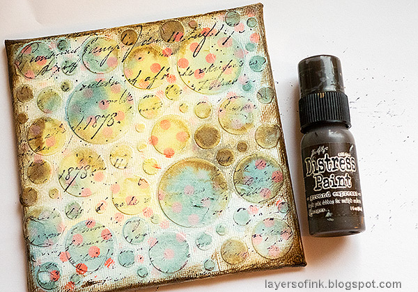 Layers of ink - Christmas Flower Mixed Media Canvas tutorial by Anna-Karin Evaldsson.