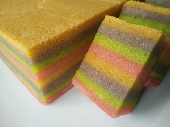 Kek Lapis Selipar Jepun kukus - Dari Dapur Kak Tie