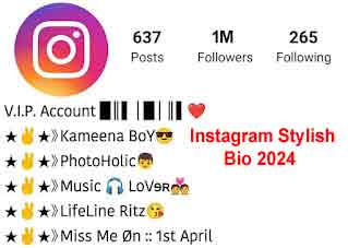 Instagram Stylish Bio 2024 | Instagram stylish bio for boys 2024