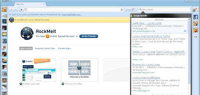 RockMelt Browser Google Search