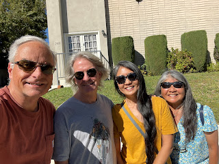 Group selfie in front of President Obama's former residence