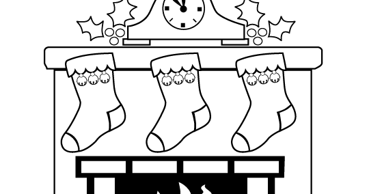 Christmas Fireplace Coloring Pages | Learn To Coloring
