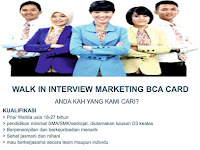 Lowogan Bank BCA KCU SOLO 1 - Lulusan SMA/SMK, D3