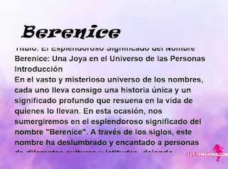 significado del nombre Berenice
