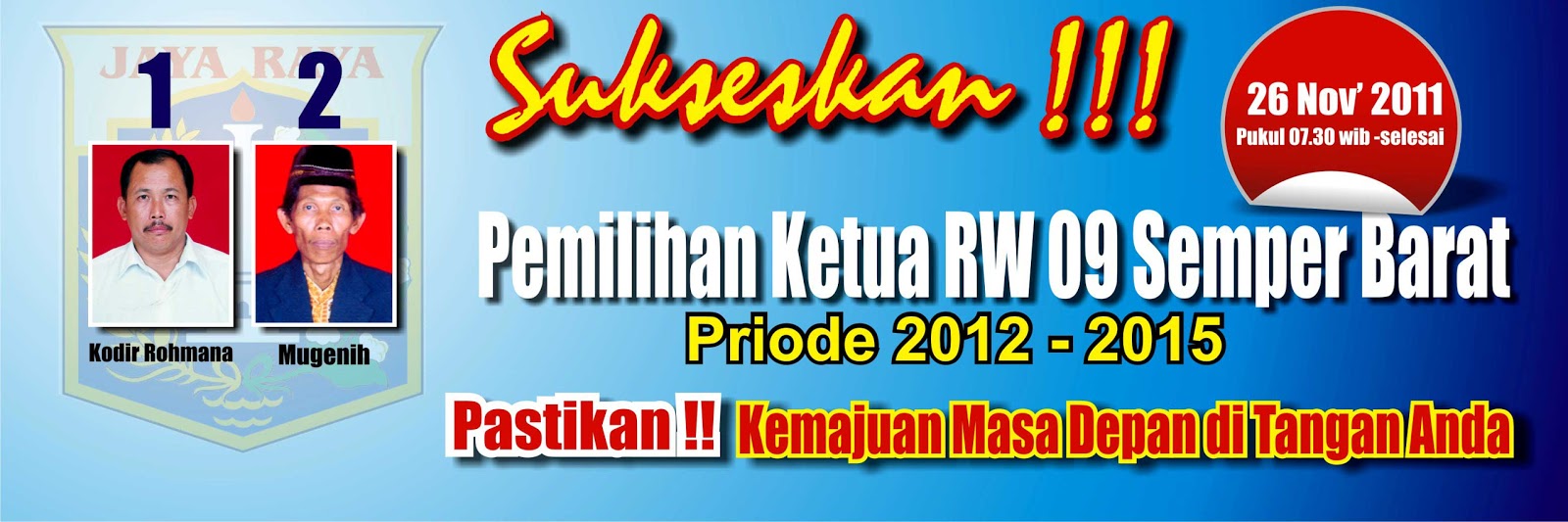 Desain desain: Desain Spanduk Pemilihan RW