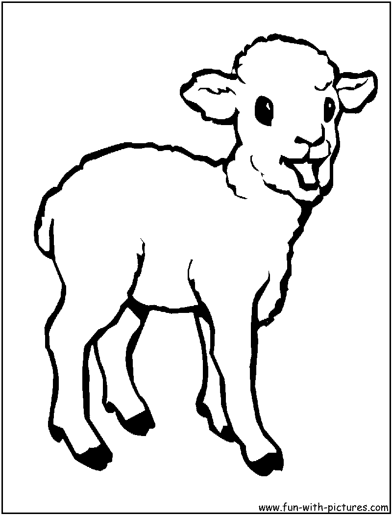 Printable Sheep Coloring Pages 3