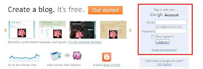 Log in Blogspot